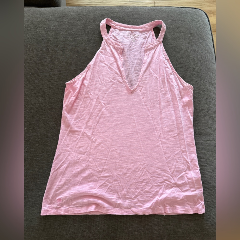 Lilly pulitze pink tank top size L